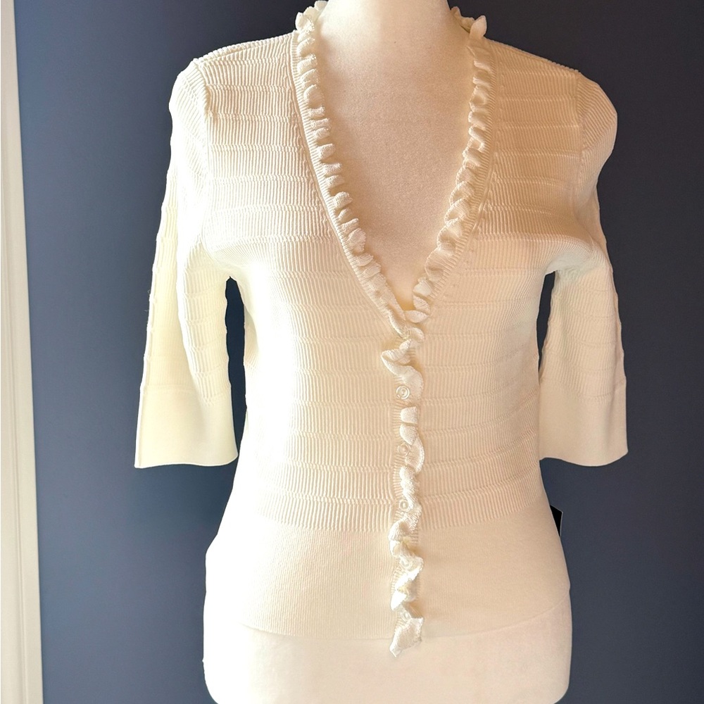 INC Women's White Sweater Size M